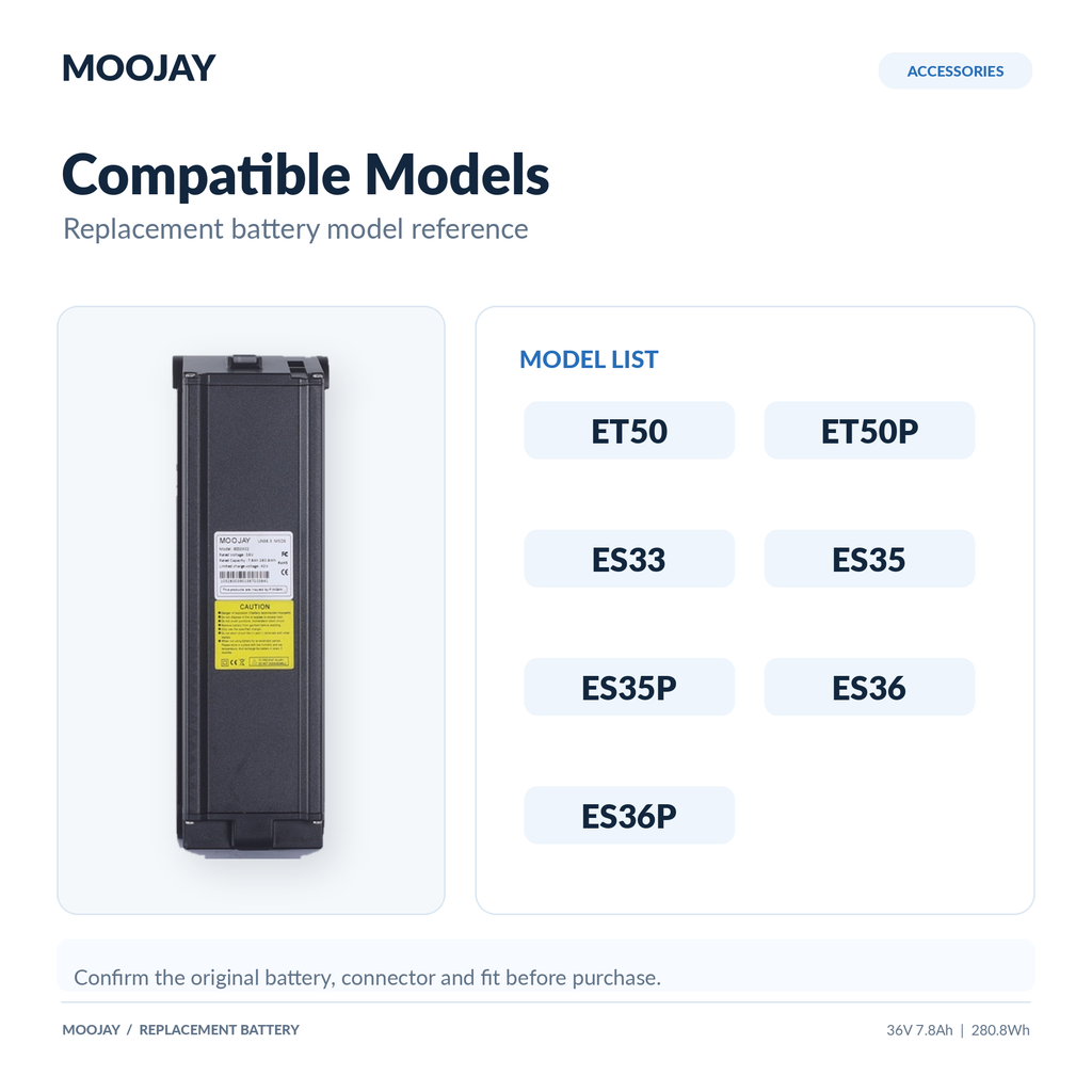 Selected compatible scooter models; complete compatibility list is in the product description
