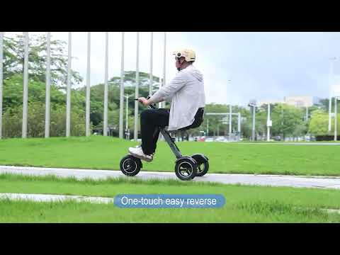 MOOJAY ET50P Folding 3-Wheel Electric Scooter with Backrest